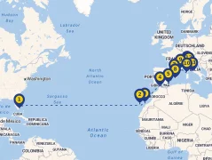Mapa plavby