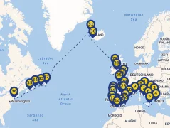 Mapa plavby